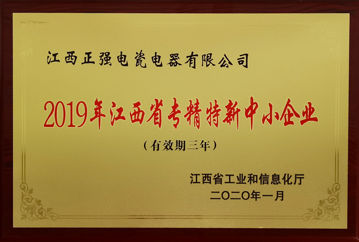 2019年江西省專精特新中小企業(yè)